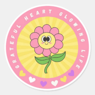 Rond Sticker de vie Grateful Heart