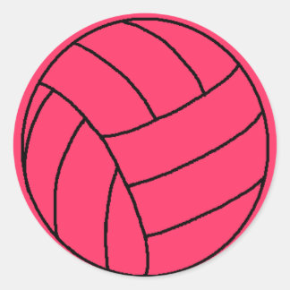 Rond Sticker de volley-ball rose