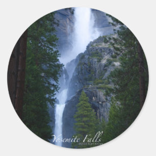 Rond Sticker de Yosemite Falls