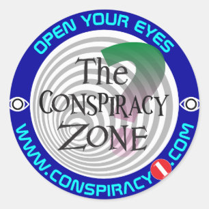 Rond Sticker de zone de conspiration (sombre)