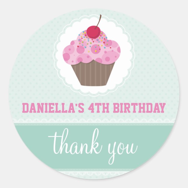 Rond STICKER DÉCORATIF :: cupcake 1 (Devant)