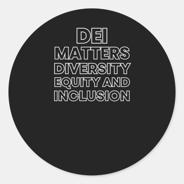 Rond Sticker Dei S Diversité Équité Et Inclusion (Devant)