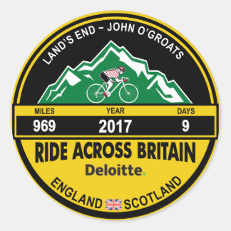 Rond Sticker Deloitte TRAVERS LA GRANDE-BRETAGNE 2017