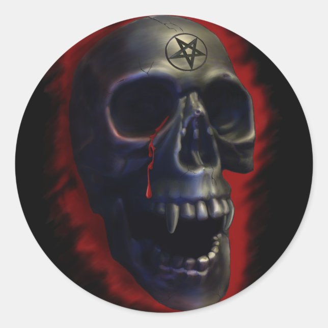 Rond Sticker Demon Skull 1 (Devant)