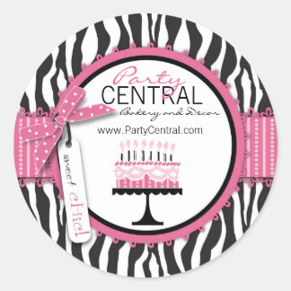 Rond Sticker d'entreprise HP Wild Birthday Cake