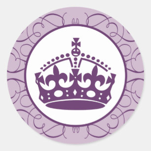 Rond Sticker d'enveloppe de 20 à 1,5 po Couronne royale