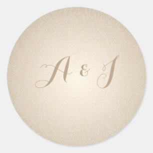 Rond Sticker d'enveloppe de Faire-part de mariage Desig