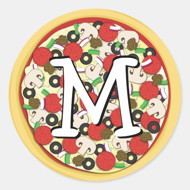 Rond Sticker d'enveloppe de joint de Pizza Supreme Comb (Devant)