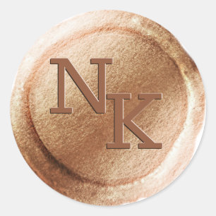 Rond Sticker d'enveloppe initiale pour le sceau de cire