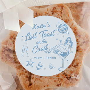 Rond Sticker dernier Toast Coast Beach