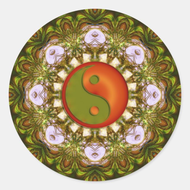Rond Sticker des étendues de YinYang Mandala (Devant)