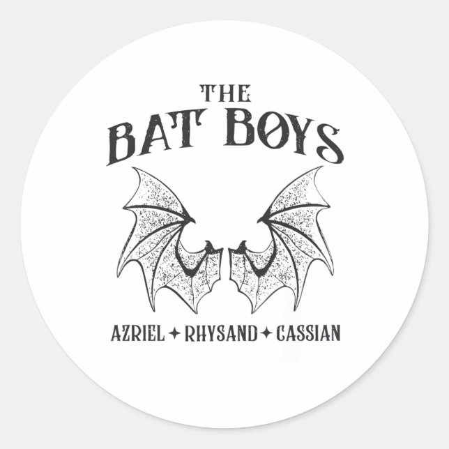 Rond Sticker design Acotar Boys Bat (Devant)
