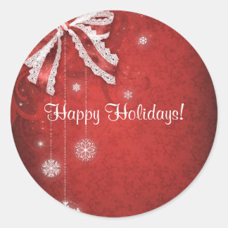 Rond Sticker Design de Noël