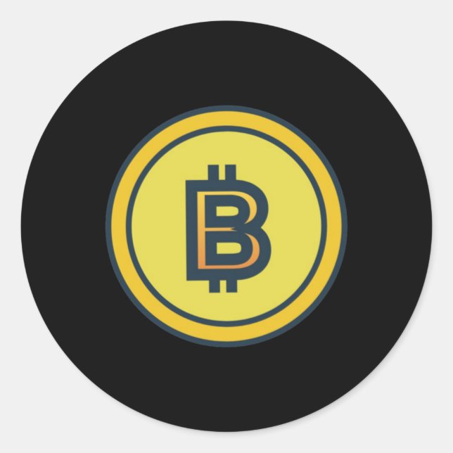 Rond Sticker design en cristal Bitcoin (Devant)