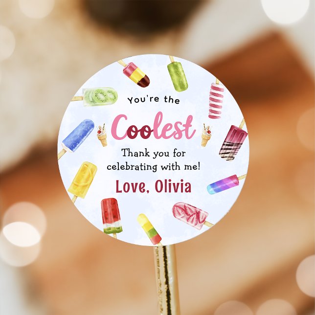 Rond Sticker d'été à la crème glacée Popsicle (Créateur téléchargé)