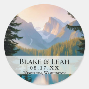 Rond Sticker d'événement Date Mariage personnalisable M