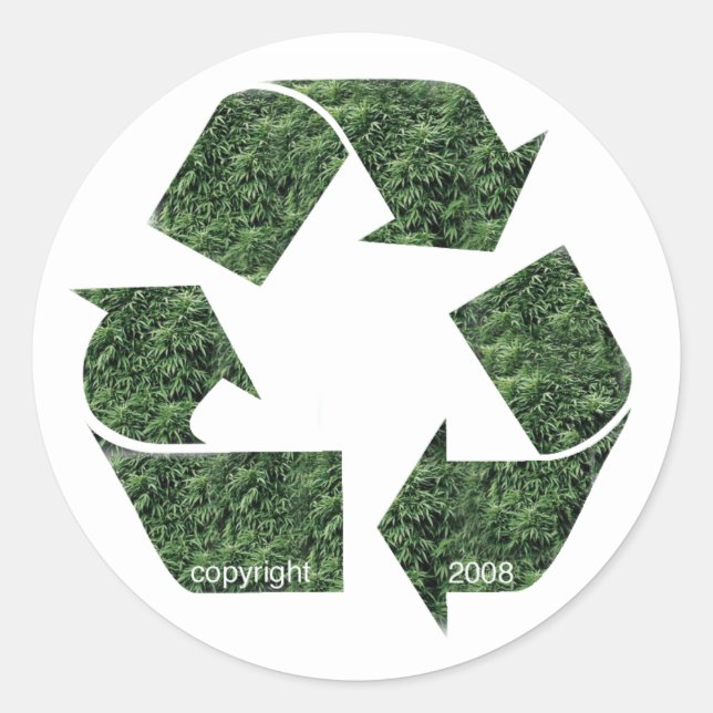 Rond Sticker devenez écolo (Devant)