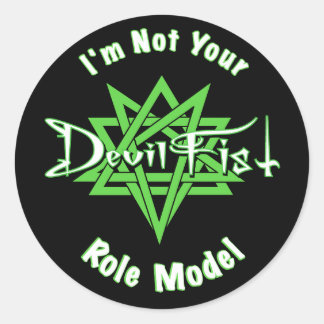 Rond Sticker DevilFist
