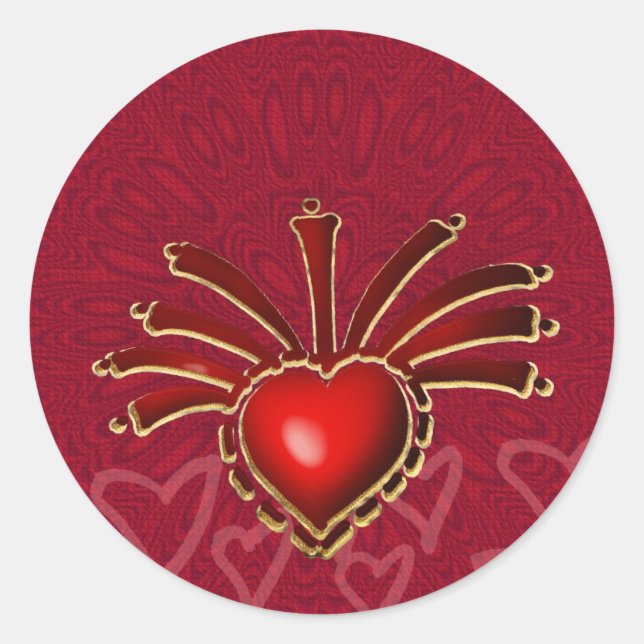 Rond Sticker d'explosion d'amour (Devant)