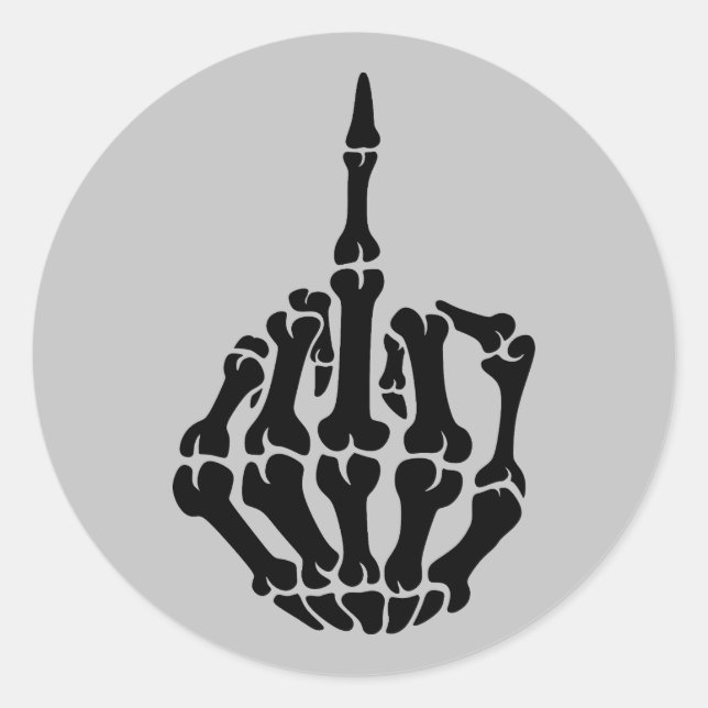 Rond Sticker d'Halloween squelette (Devant)