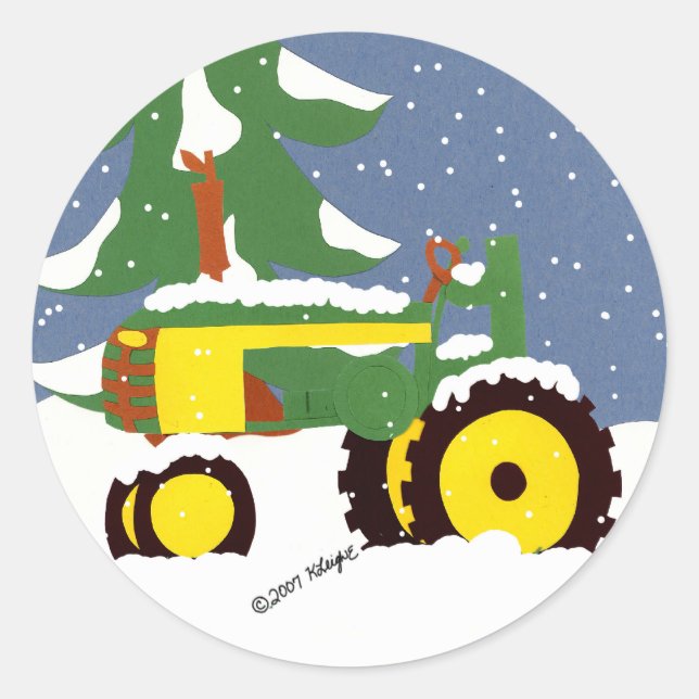 Rond Sticker d'hiver pour enveloppe de tracteur (Devant)