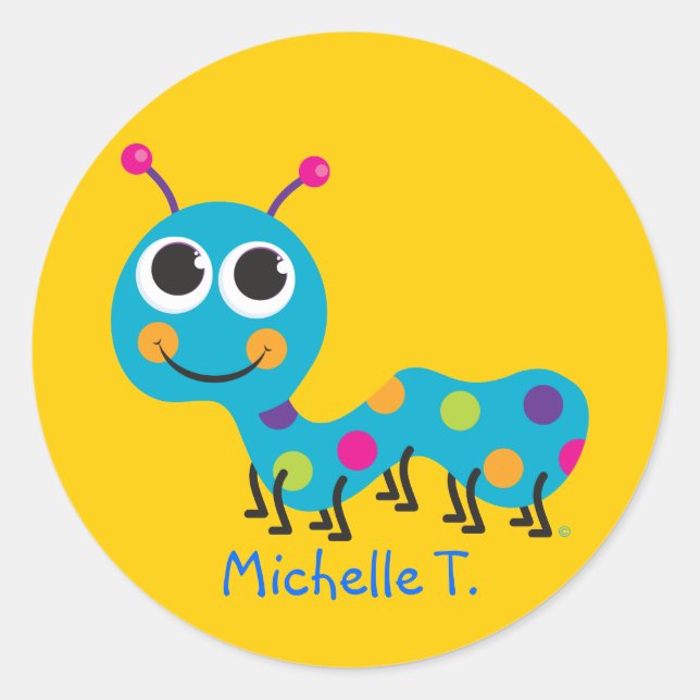 Rond Sticker d'identification de chenille (Devant)