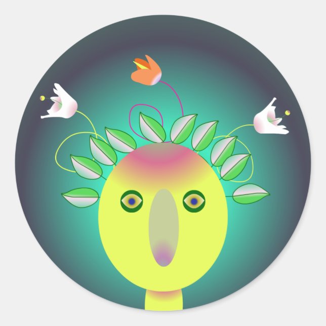 Rond Sticker DIEU FLOWER (Devant)