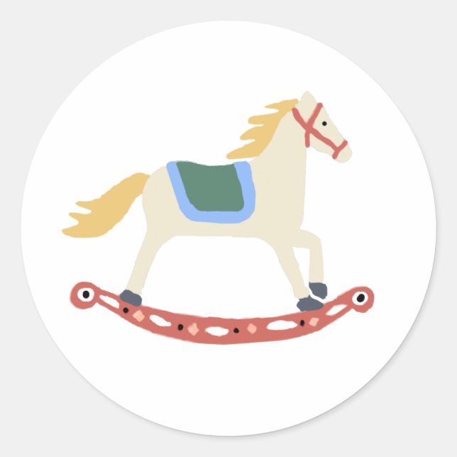 Rond Sticker d'illustration de Cheval-Roche (Devant)