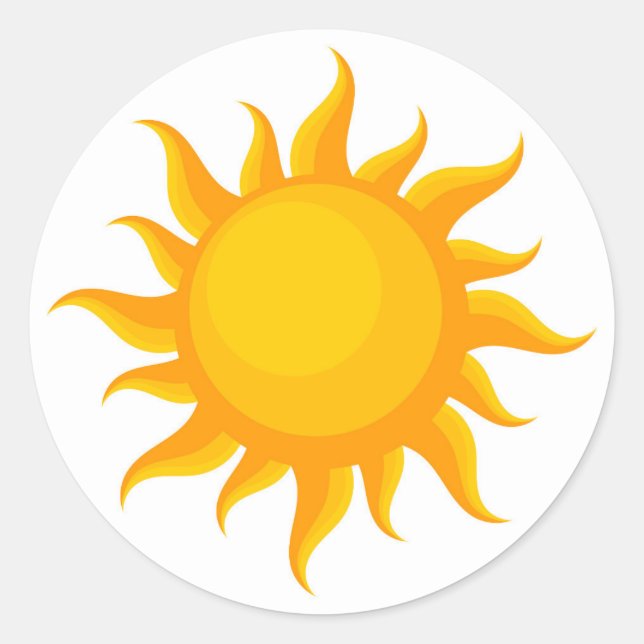 Rond Sticker d'illustration solaire (Devant)