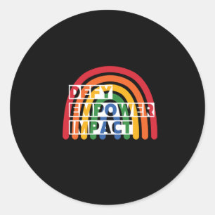 Rond Sticker d'impact de la défaite arc-en-ciel