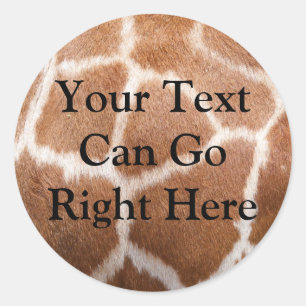 Rond Sticker d'impression Giraffe