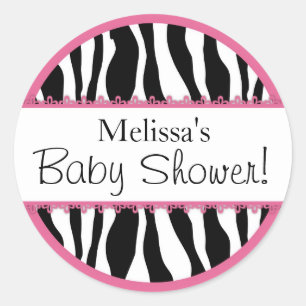Rond Sticker d'impression Zebra Chic R-PKBK