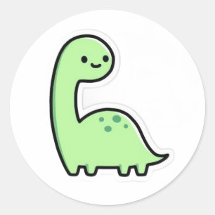Rond Sticker Dinosaur