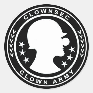 Rond Sticker d'insigne de l'armée clown