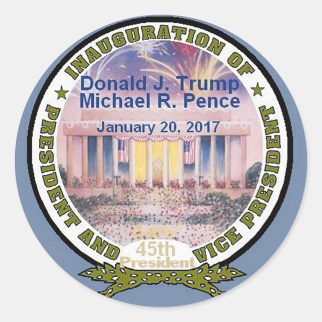 Rond Sticker d'investiture TRUMP (Devant)