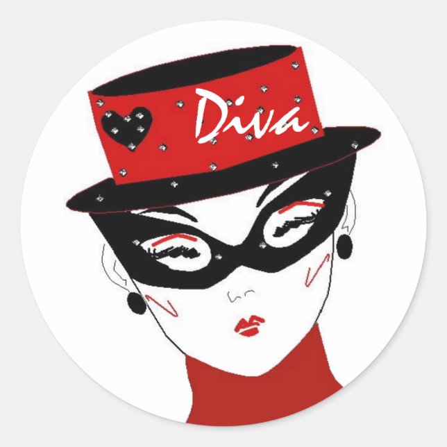 Rond Sticker "Diva I" (Devant)
