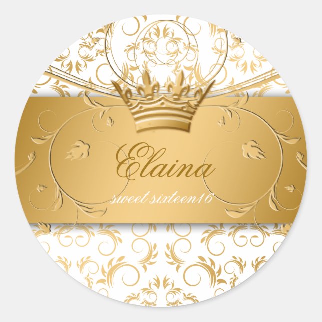 Rond Sticker diVine 311-Golden Delight blanc (Devant)