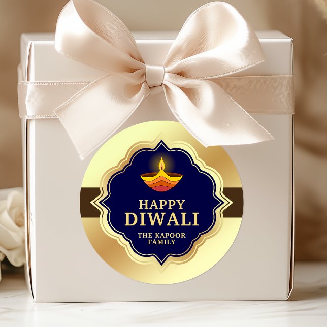 Rond Sticker Diwali personnalisé (Créateur téléchargé)