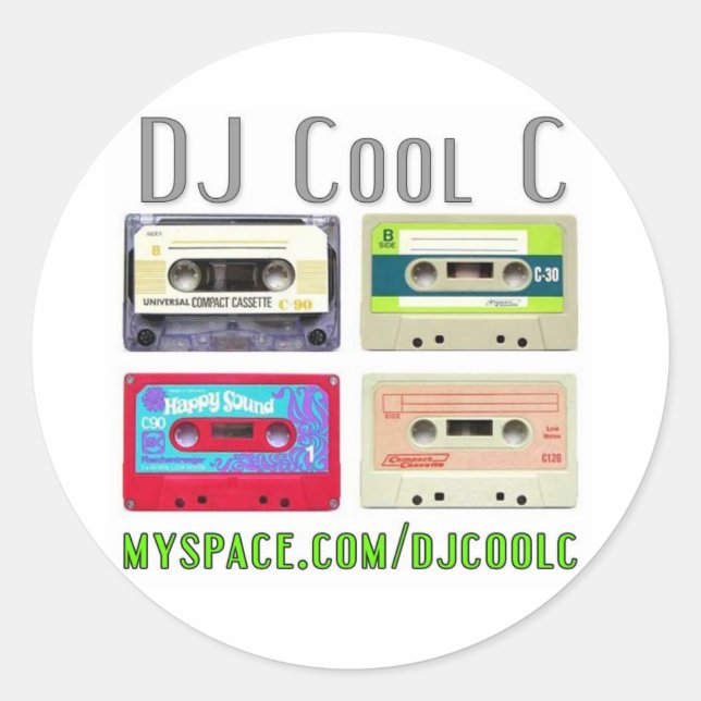 Rond Sticker DJ Cool C Mixtape (Devant)
