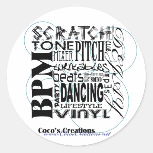 ROND STICKER DJ LIFE