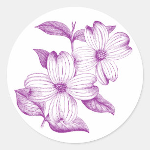 Rond Sticker Dogwood