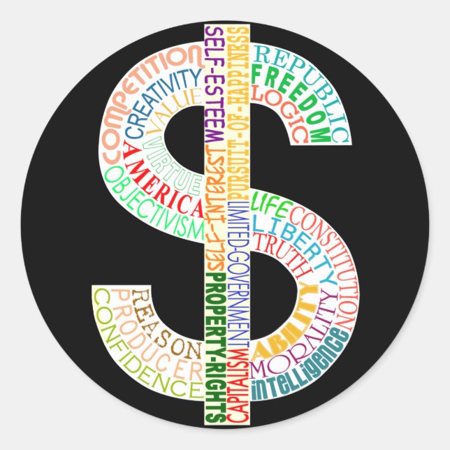 Rond Sticker Dollar (Devant)