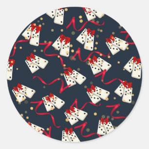 Rond Sticker Domino - Bleu