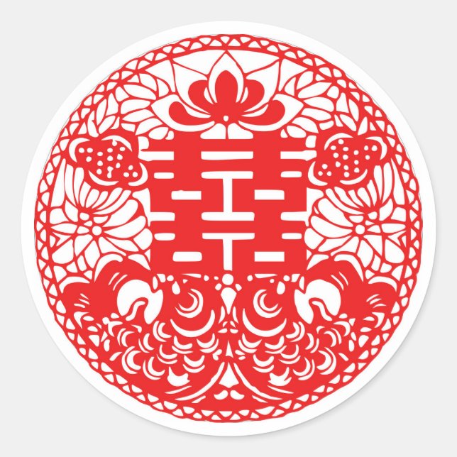 Rond Sticker Double Happiness (Devant)