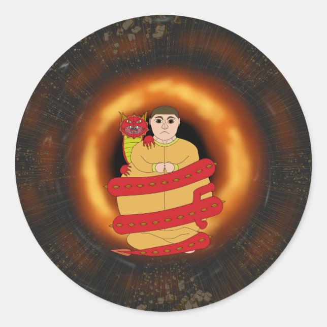 Rond Sticker Dragon Fat Dude (Devant)