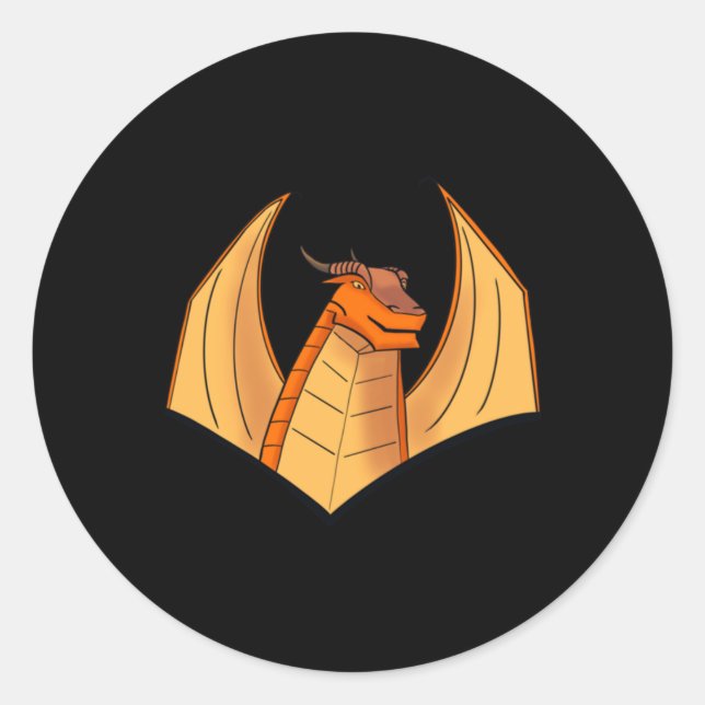 Rond Sticker Dragon Orange (Devant)