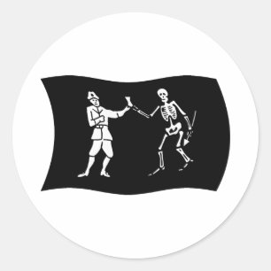 Rond Sticker Drapeau Bartholomew Roberts