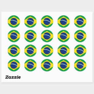 Rond Sticker drapeau brésilien
