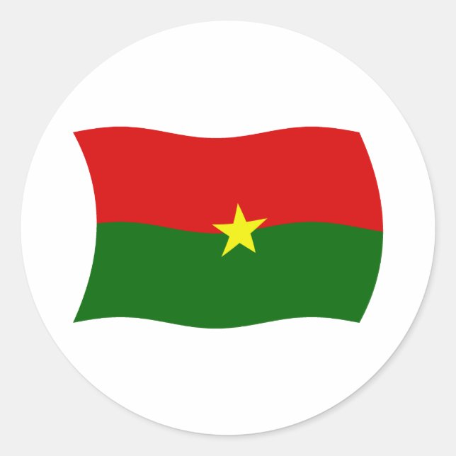 Rond Sticker Drapeau Burkina Faso (Devant)