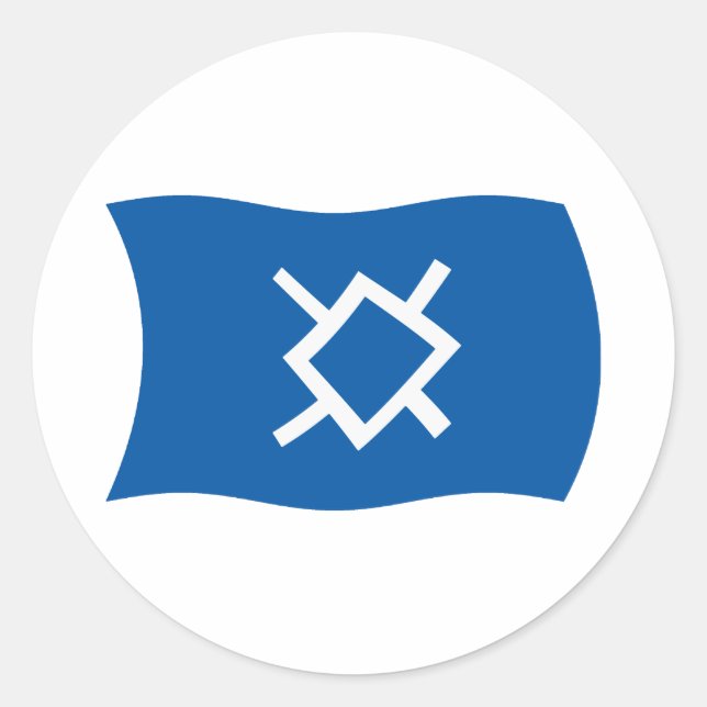 Rond Sticker Drapeau Cheyenne Nord (Devant)